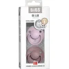 BIBS Succhietti-Set 2 Ciucci Tettarella Tonda In Gomma Naturale 6/18 Mesi - Colore Lilla Chiaro E Heather -