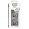 BIBS Succhietti-Set 2 Ciucci Tettarella Tonda In Gomma Naturale 0/6 Mesi - Colore Cloud E Cloud -