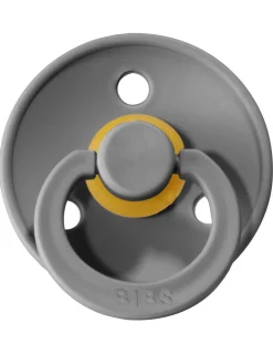 BIBS Succhietti-Set 2 Ciucci Tettarella Tonda In Gomma Naturale 0/6 Mesi - Colore Cloud E Cloud -
