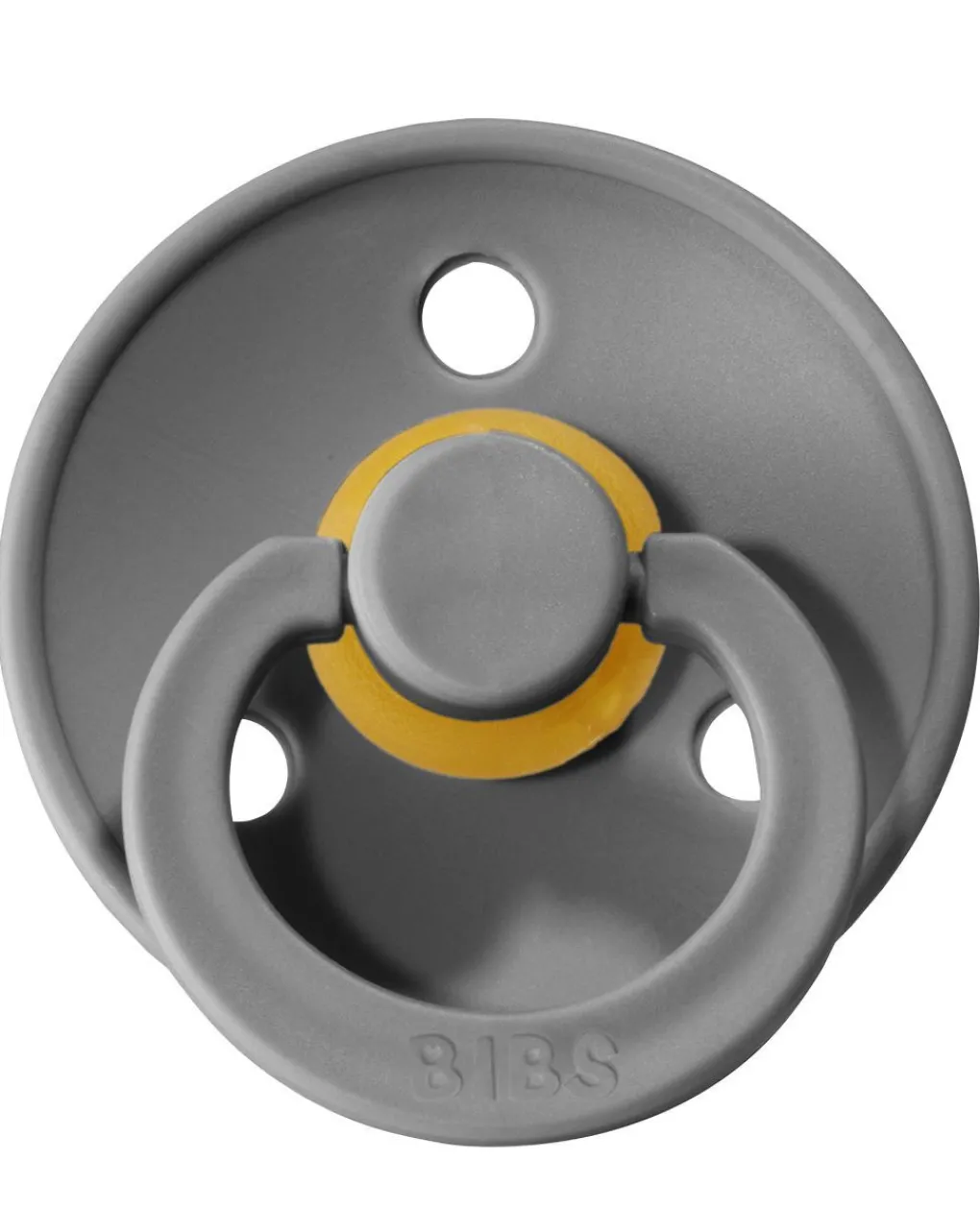 BIBS Succhietti-Set 2 Ciucci Tettarella Tonda In Gomma Naturale 0/6 Mesi - Colore Cloud E Cloud -