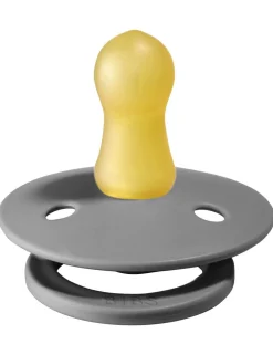BIBS Succhietti-Set 2 Ciucci Tettarella Tonda In Gomma Naturale 0/6 Mesi - Colore Cloud E Cloud -