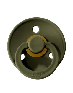 BIBS Succhietti-Set 2 Ciucci Tettarella Tonda In Gomma Naturale 6/18 Mesi - Colore Woodchuck E Hunter Green -