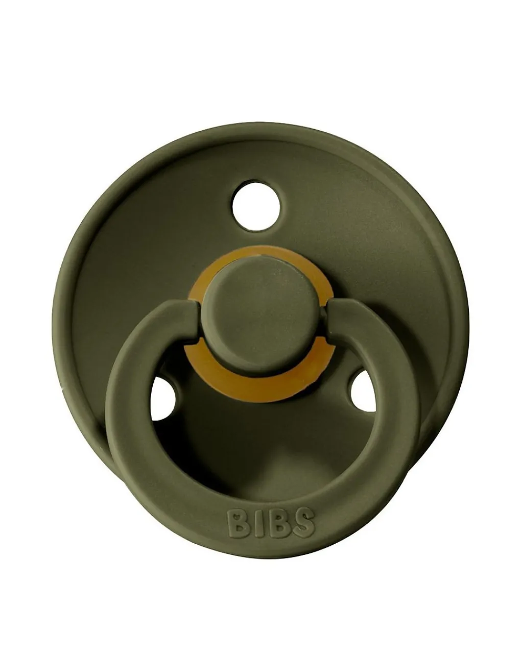 BIBS Succhietti-Set 2 Ciucci Tettarella Tonda In Gomma Naturale 6/18 Mesi - Colore Woodchuck E Hunter Green -