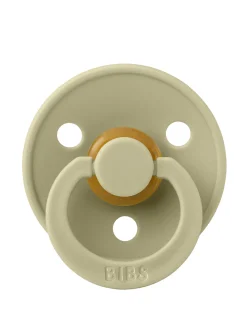 BIBS Succhietti-Set 2 Ciucci Tettarella Tonda In Gomma Naturale 0/6 Mesi - Colore Khaki E Dusty Blue -