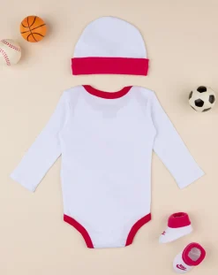 Nike Abiti Completi E Tutine-Set 3 Pezzi Cappellino + Body + Scarpe Bianco E Fucsia