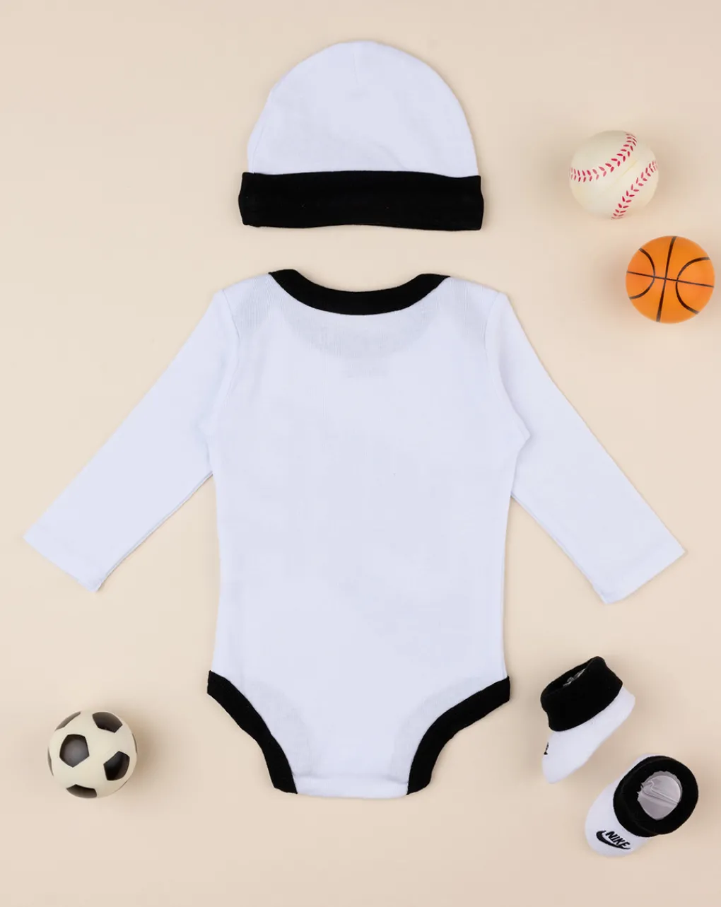Nike Abiti Completi E Tutine-Set 3 Pezzi Cappellino + Body + Scarpe Bianco E Nero