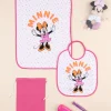 Prenatal Bavaglini-Set Asilo Bimba "Minnie” Rosa/Giallo