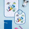 Prenatal Bavaglini-Set Asilo Bimbo "Mickey Mouse” Blu