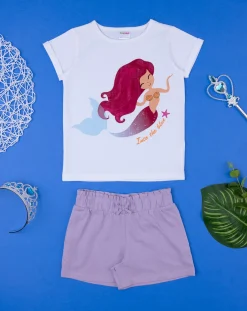 Prenatal Vestiti E Completi-Set Bambina T-Shirt + Shorts "Sirenetta”