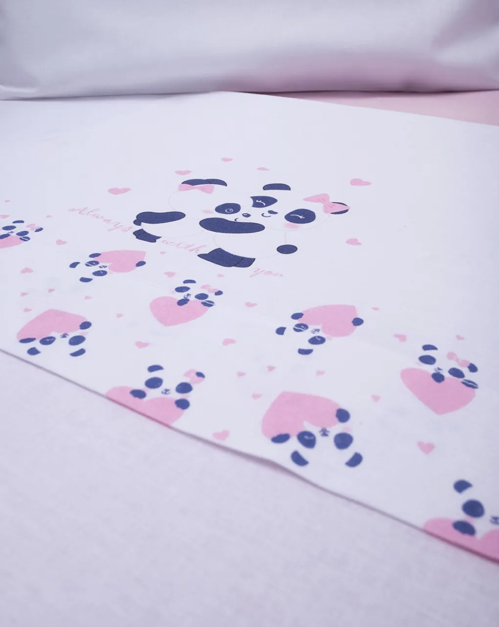 Prenatal Lenzuola E Trapunte-Set Culla Girl "Panda”