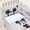 Prenatal Lenzuola E Trapunte-Set Letto 4 Pezzi In Cotone Stampa Mickey Mouse