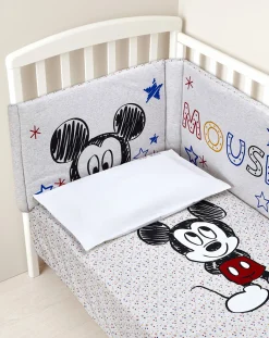 Prenatal Lenzuola E Trapunte-Set Letto 4 Pezzi In Cotone Stampa Mickey Mouse