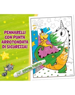 Crayola Giochi Creativi-Set Maxi Pagine Da Colorare Uni-Creatures E Pennarelli Lavabili - Mini Kids
