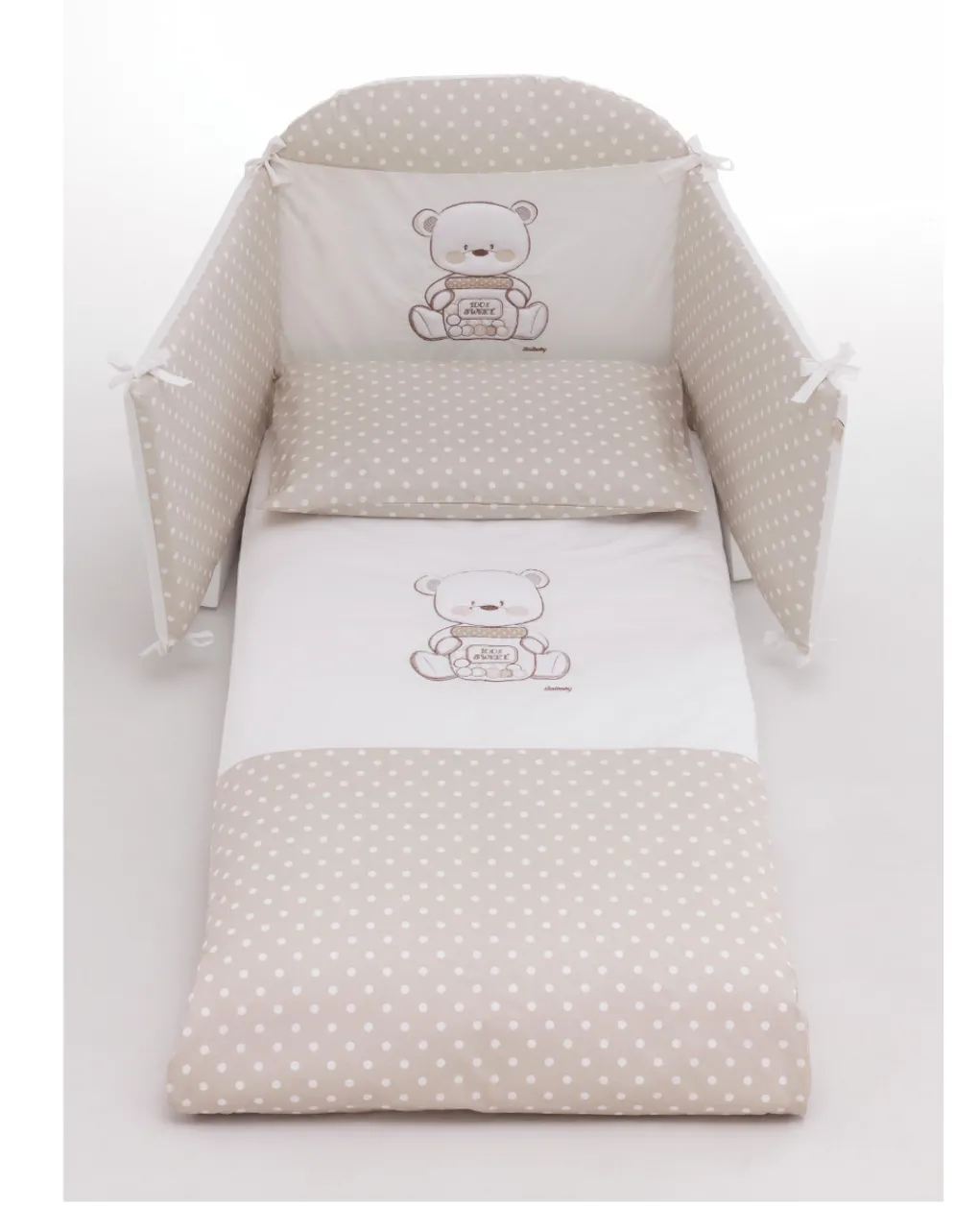 italbaby Complementi D'Arredo-Set Mon Amour 4Pz Paracolpi+Piumone+Coprip+Federa