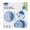 Chicco Piatti E Posate-Set Pappa 6M+ Azzurro