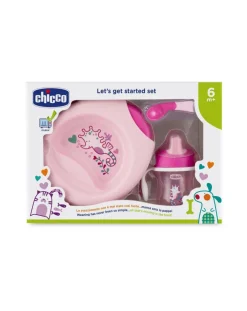 Chicco Piatti E Posate-Set Pappa 6M+ Rosa