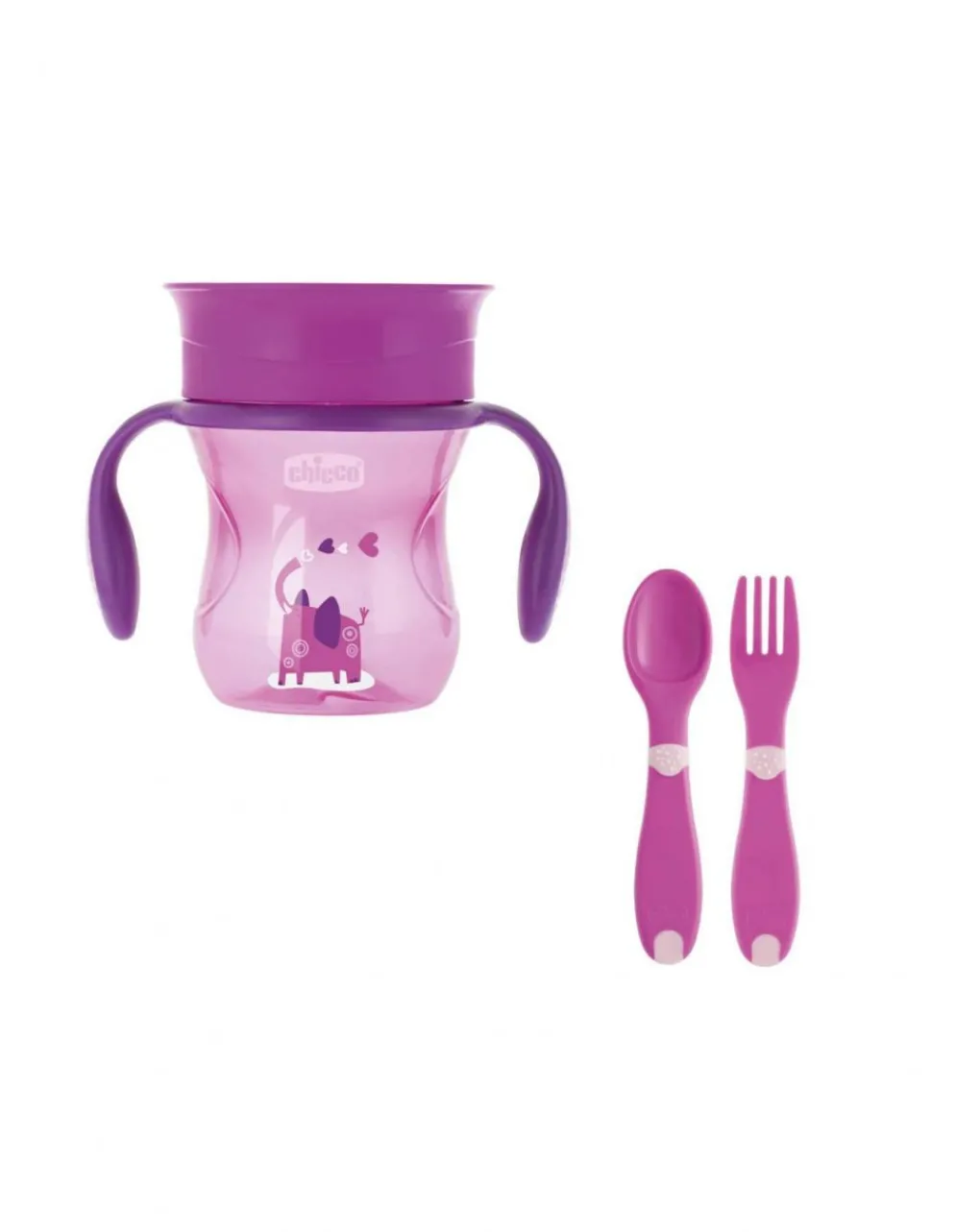 Chicco Piatti E Posate-Set Pappa 6M+ Rosa