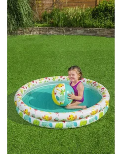 Bestway Piscine Braccioli E Salvagenti-Set Piscina Barriera Corallina A 2 Anelli 122×20 Cm -