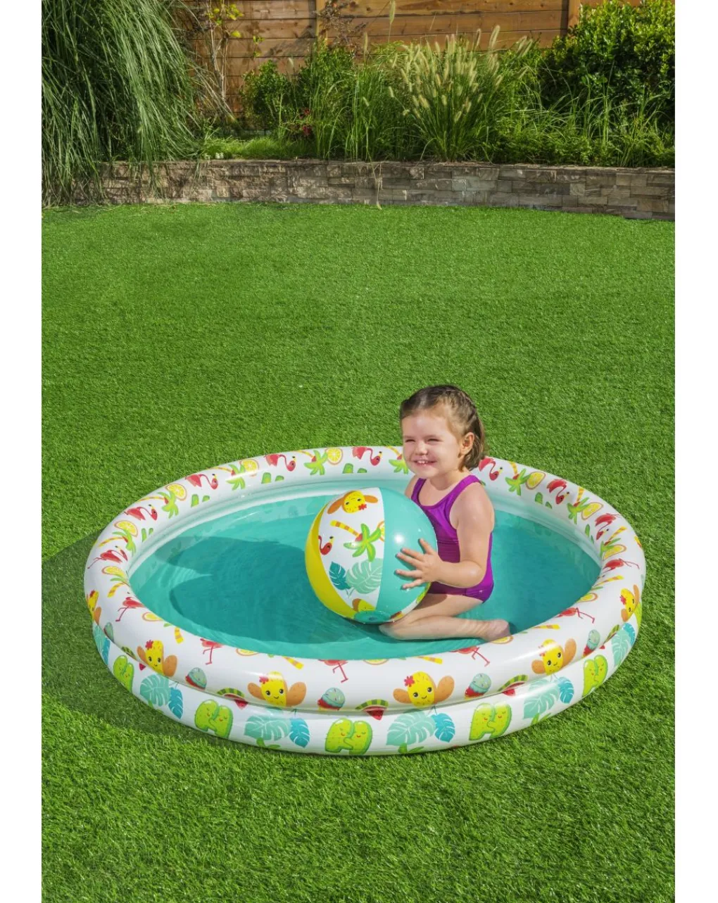 Bestway Piscine Braccioli E Salvagenti-Set Piscina Barriera Corallina A 2 Anelli 122×20 Cm -