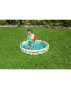 Bestway Piscine Braccioli E Salvagenti-Set Piscina Barriera Corallina A 2 Anelli 122×20 Cm -
