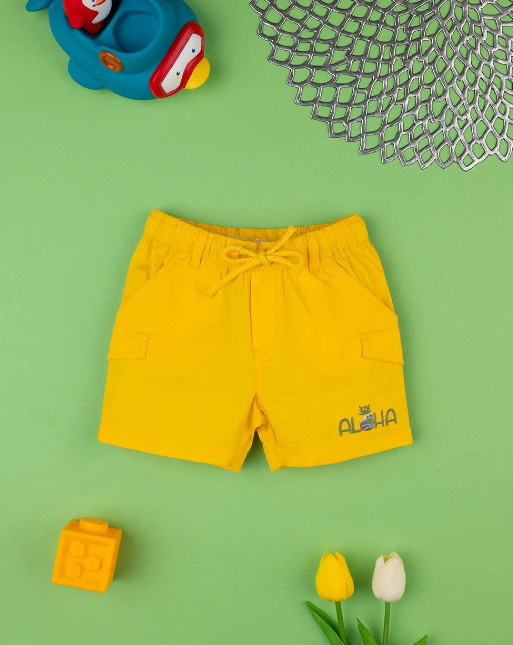 Prenatal Jeans Pantaloni E Salopette-Short Bermuda Bimbo Giallo