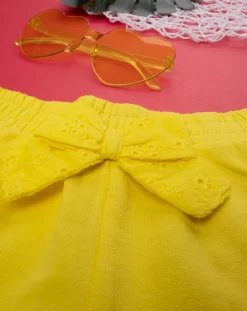 Prenatal Jeans Pantaloni E Salopette-Short Bimba French Terry Giallo