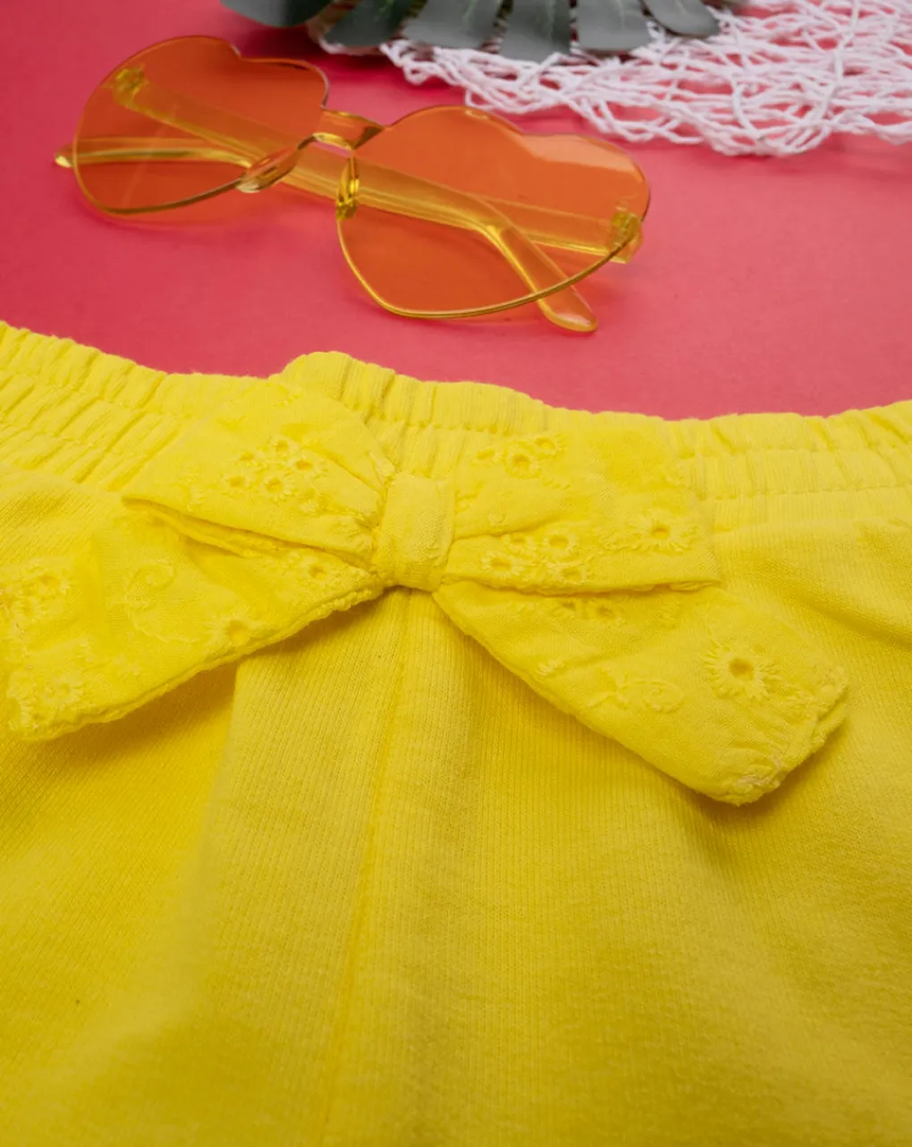 Prenatal Jeans Pantaloni E Salopette-Short Bimba French Terry Giallo