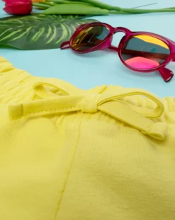 Prenatal Jeans Pantaloni E Salopette-Short Bimba French Terry Giallo Cuori