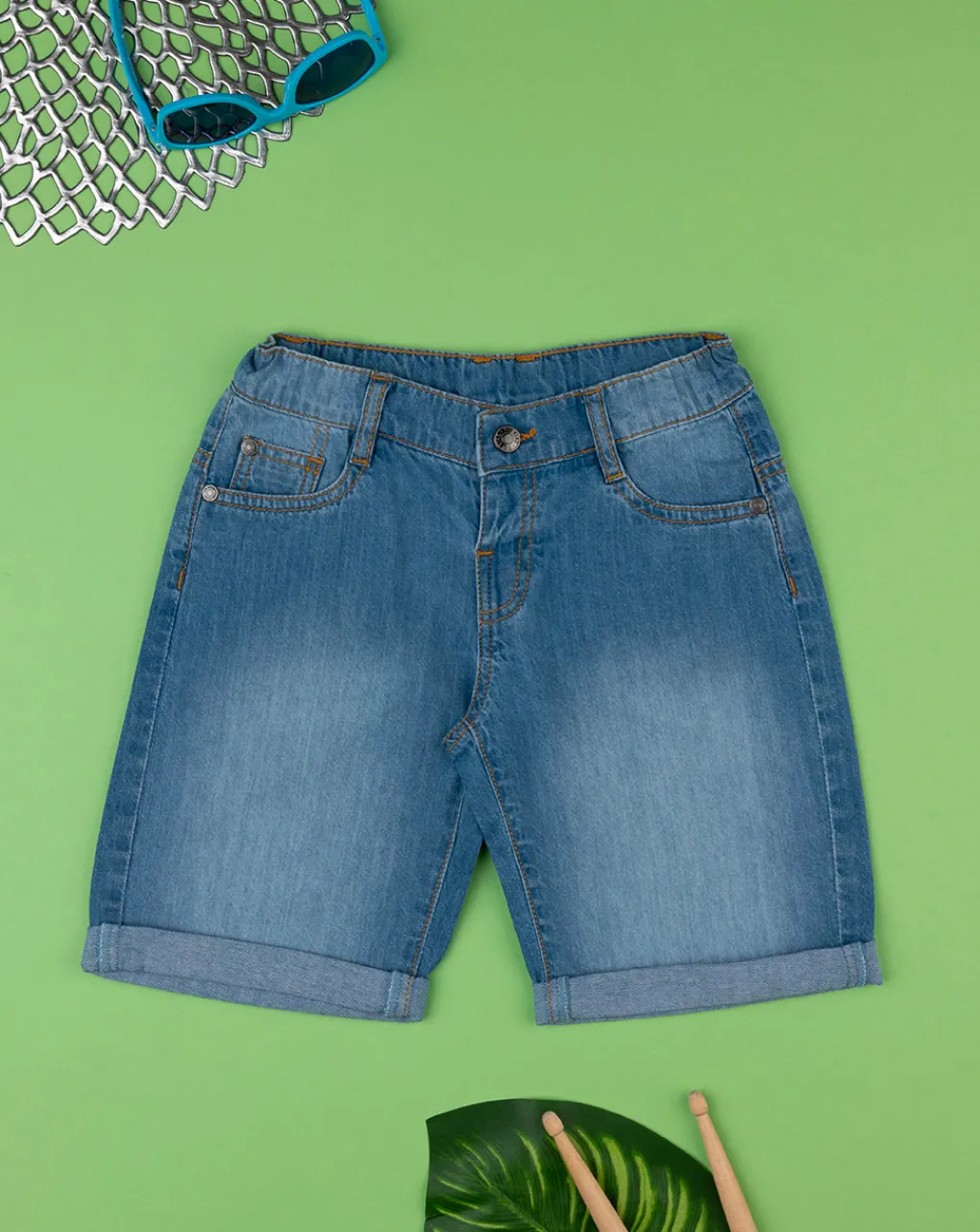 Prenatal Jeans Pantaloni E Salopette-Short Bimbo Blu Denim