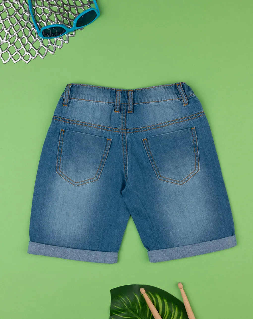 Prenatal Jeans Pantaloni E Salopette-Short Bimbo Blu Denim