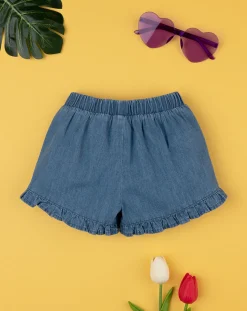 Prenatal Jeans Pantaloni E Salopette-Short Chambray Bimba Denim