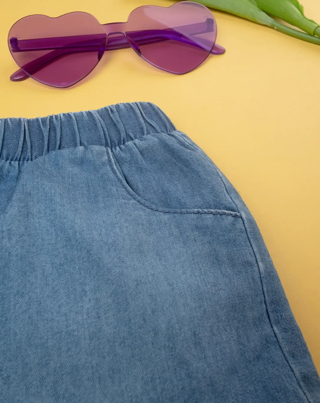 Prenatal Jeans Pantaloni E Salopette-Short Chambray Bimba Denim
