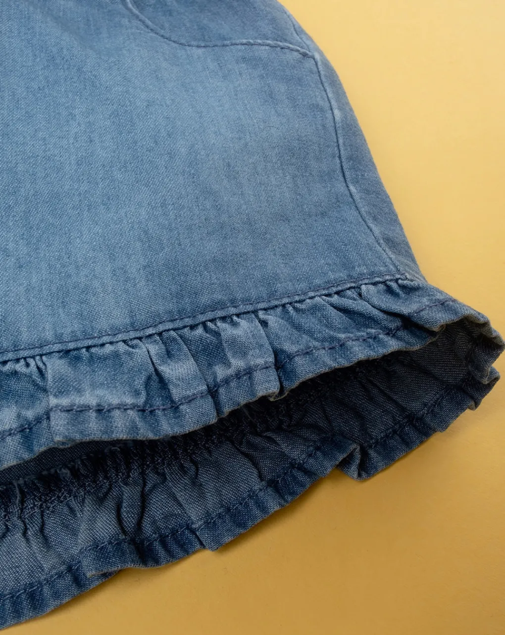 Prenatal Jeans Pantaloni E Salopette-Short Chambray Bimba Denim