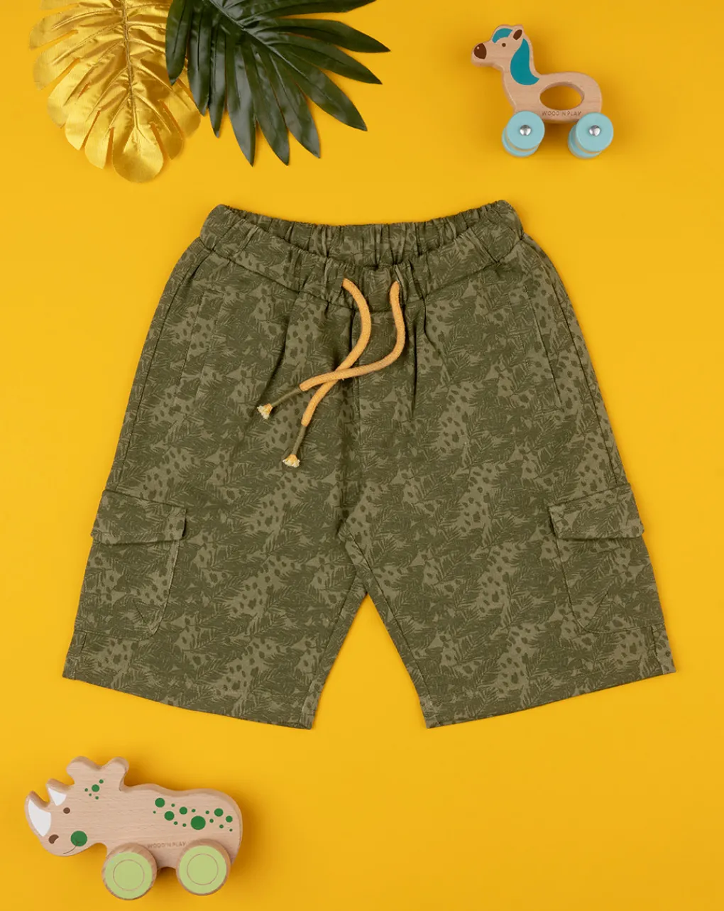 Prenatal Jeans Pantaloni E Salopette-Short French Terry Bimbo Verdi