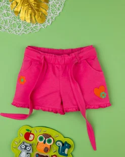 Prenatal Jeans Pantaloni E Salopette-Short Jersey Bimba Rosa