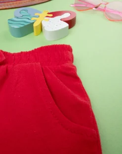 Prenatal Jeans Pantaloni E Salopette-Short Jersey Bimba Rosso