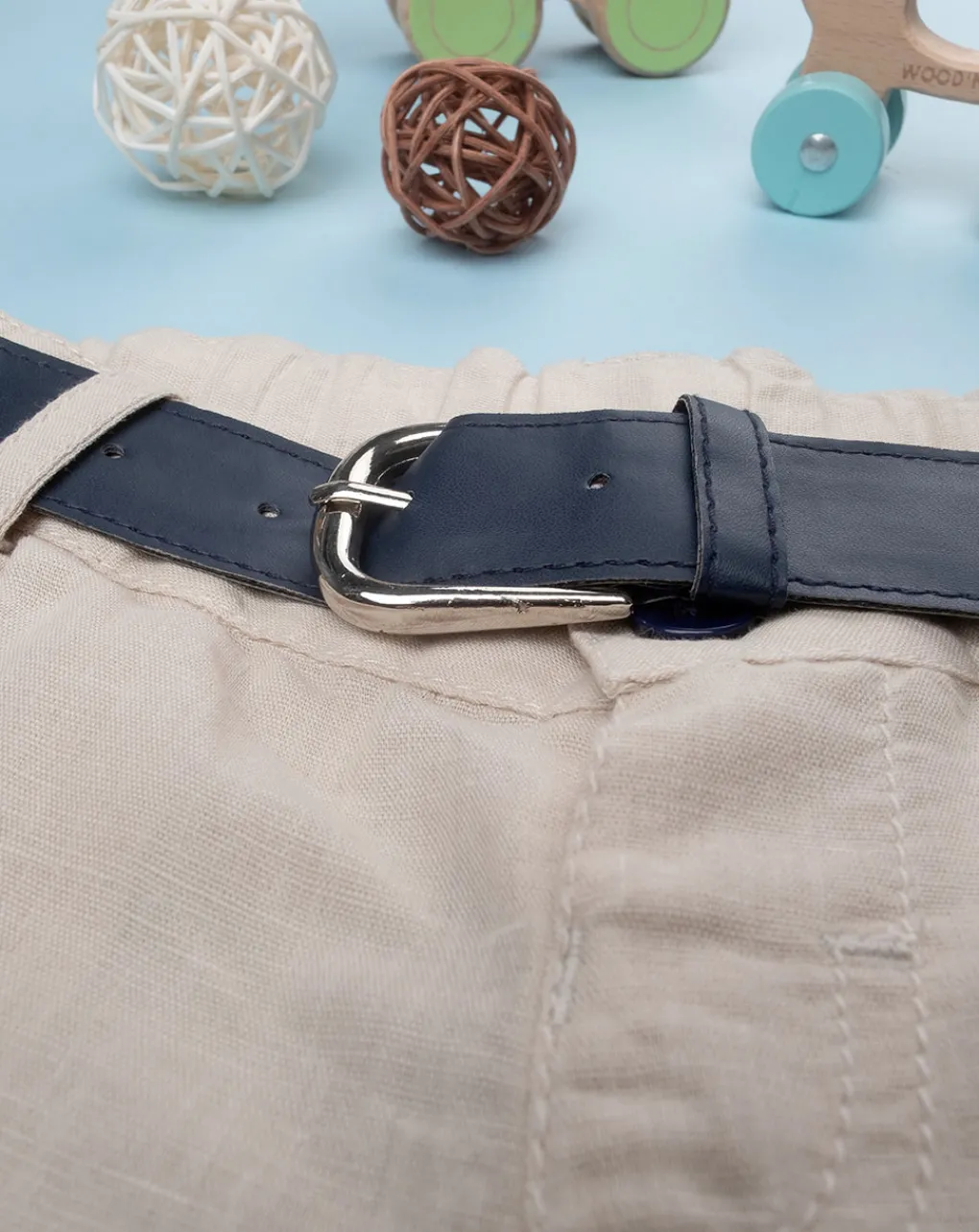 Prenatal Jeans Pantaloni E Salopette-Short Lino Bimbo Beige
