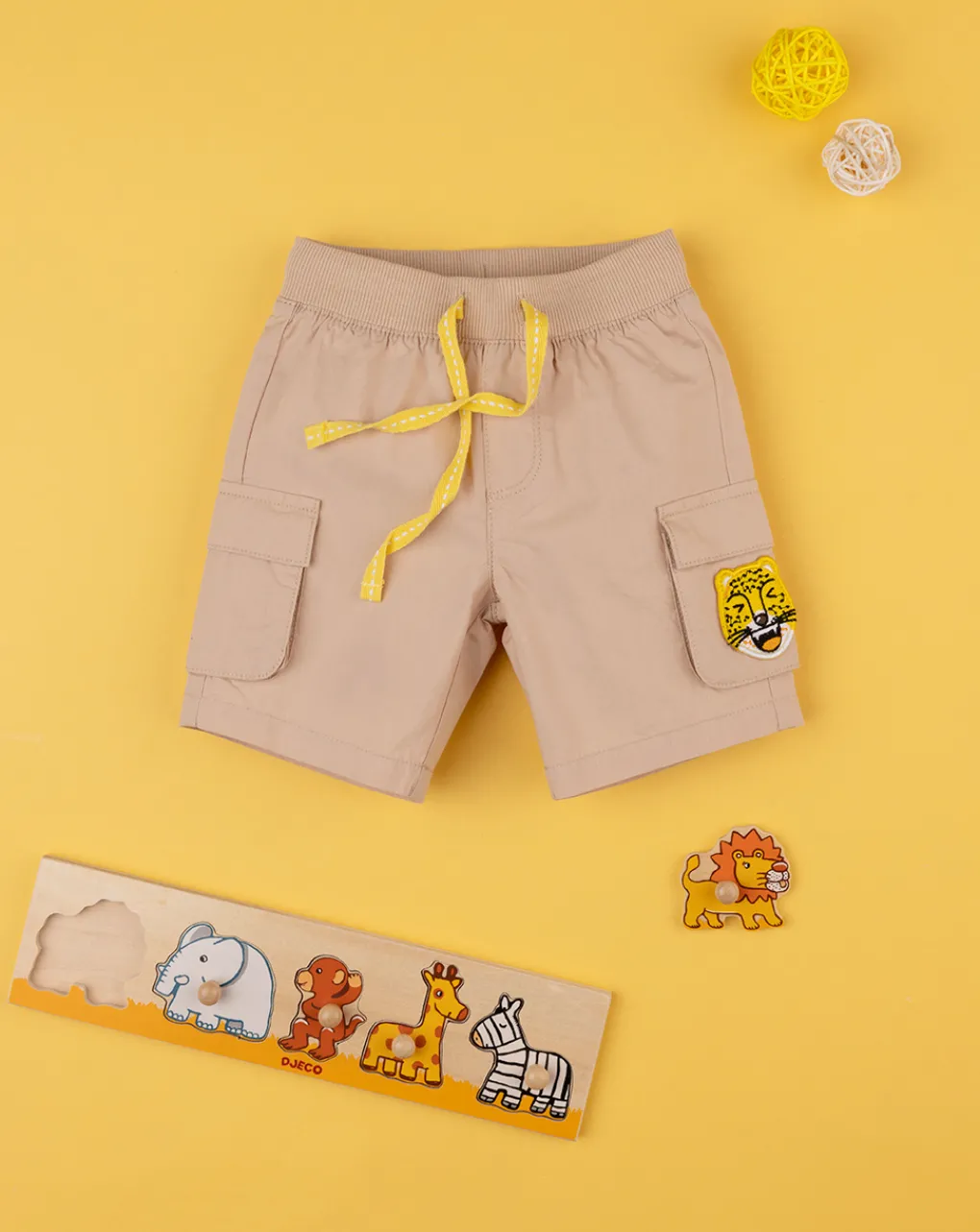 Prenatal Jeans Pantaloni E Salopette-Short Popeline Bimbo Beige