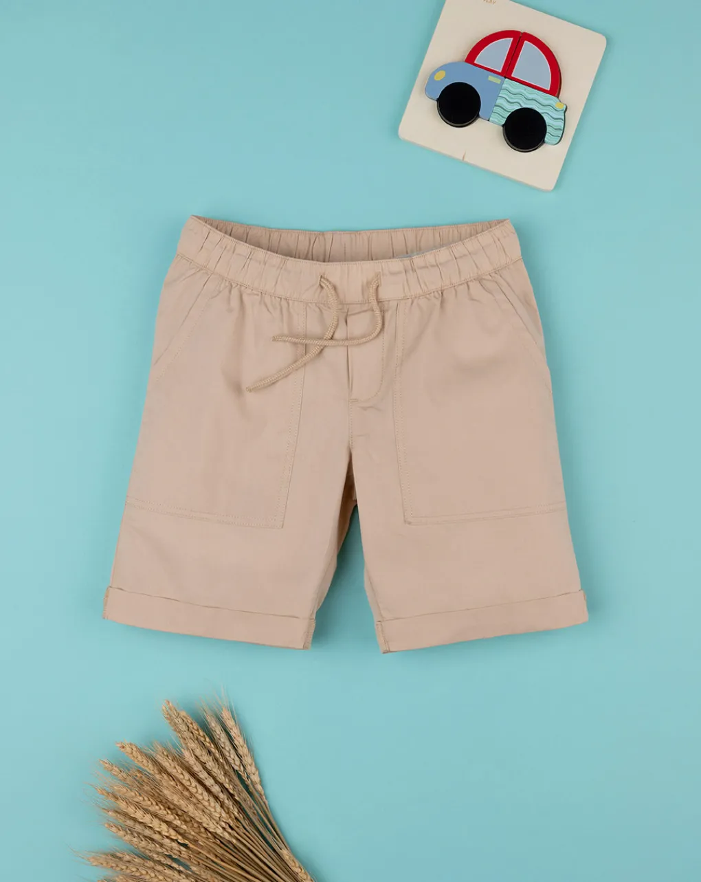 Prenatal Jeans Pantaloni E Salopette-Short Popeline Bimbo Beige