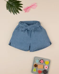 Prenatal Jeans Pantaloni E Salopette-Shorts Bambina Chambray Allover