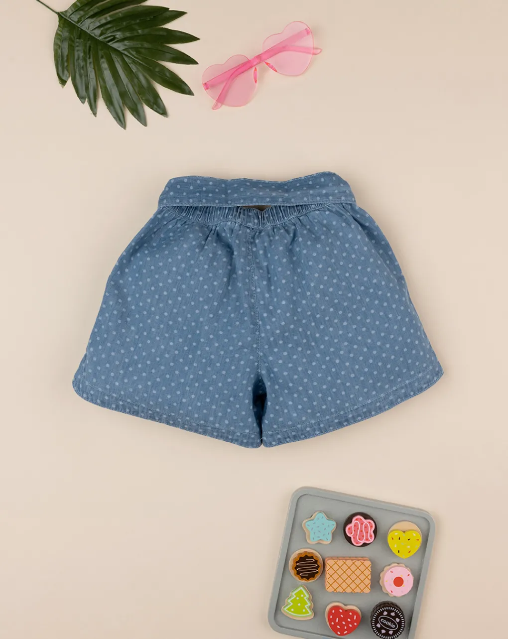 Prenatal Jeans Pantaloni E Salopette-Shorts Bambina Chambray Allover