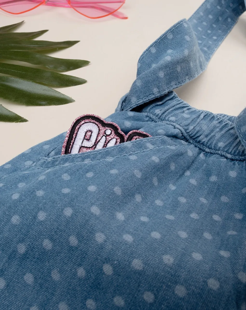 Prenatal Jeans Pantaloni E Salopette-Shorts Bambina Chambray Allover