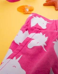 Prenatal Jeans Pantaloni E Salopette-Shorts Bambina Fucsia Maxi Allover