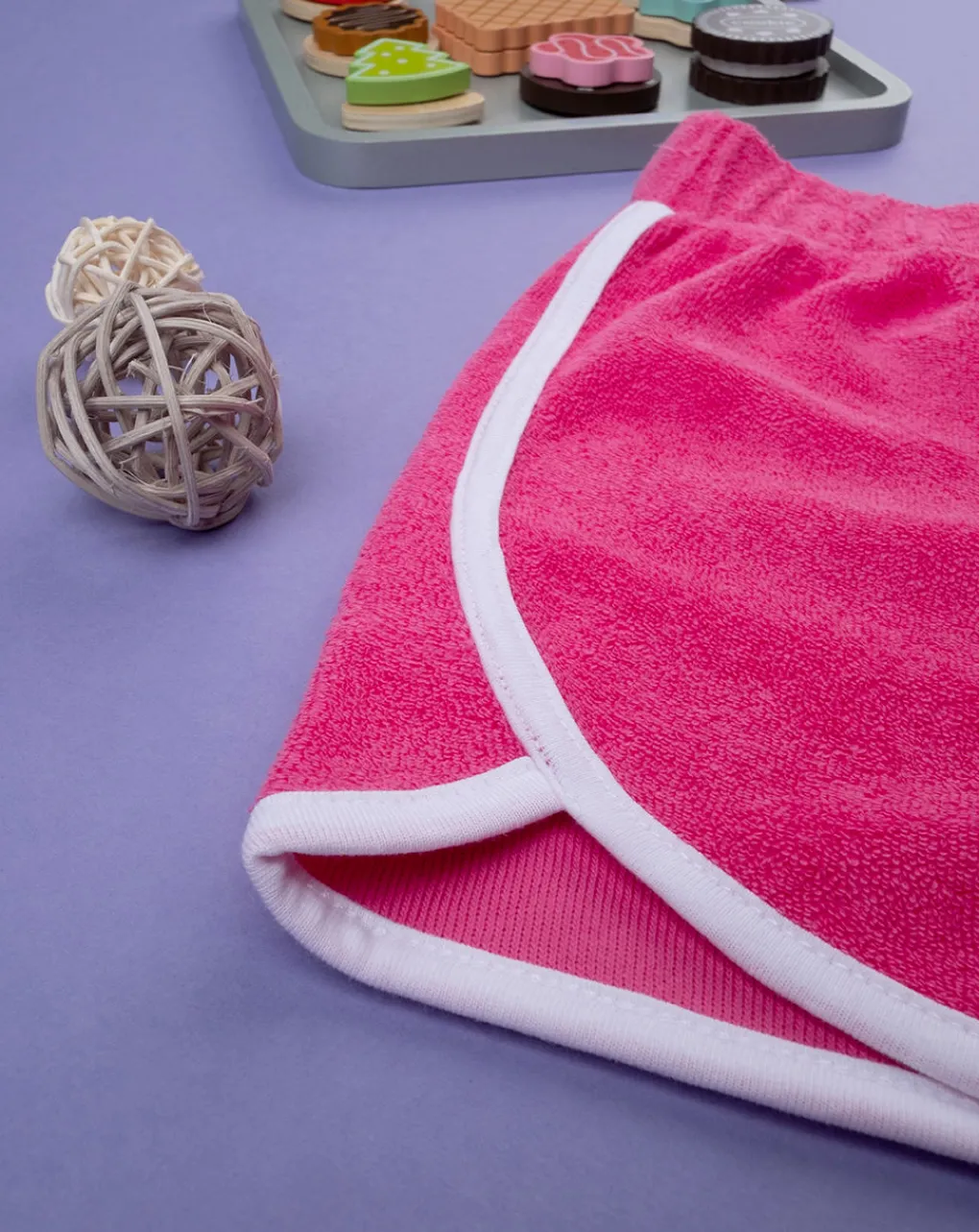 Prenatal Jeans Pantaloni E Salopette-Shorts Bambina In Spugna Fucsia