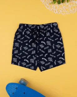 Prenatal Jeans Pantaloni E Salopette-Shorts Bambino Blu Con Stampa Allover