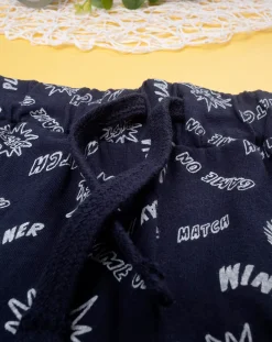 Prenatal Jeans Pantaloni E Salopette-Shorts Bambino Blu Con Stampa Allover