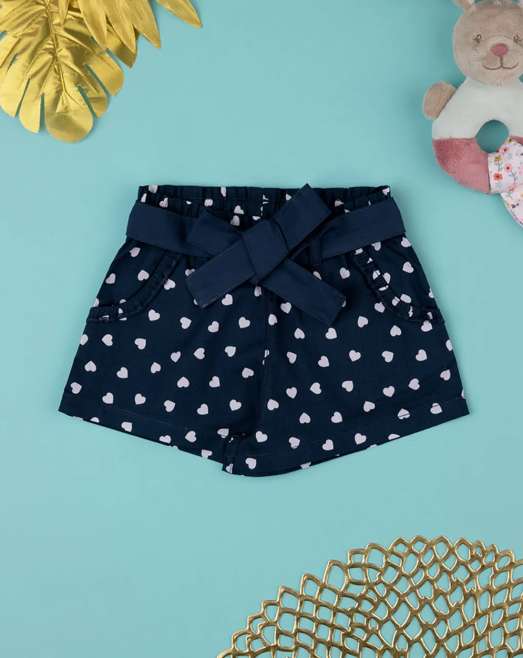 Prenatal Jeans Pantaloni E Salopette-Shorts Bimba Con Cintura Popeline Blu
