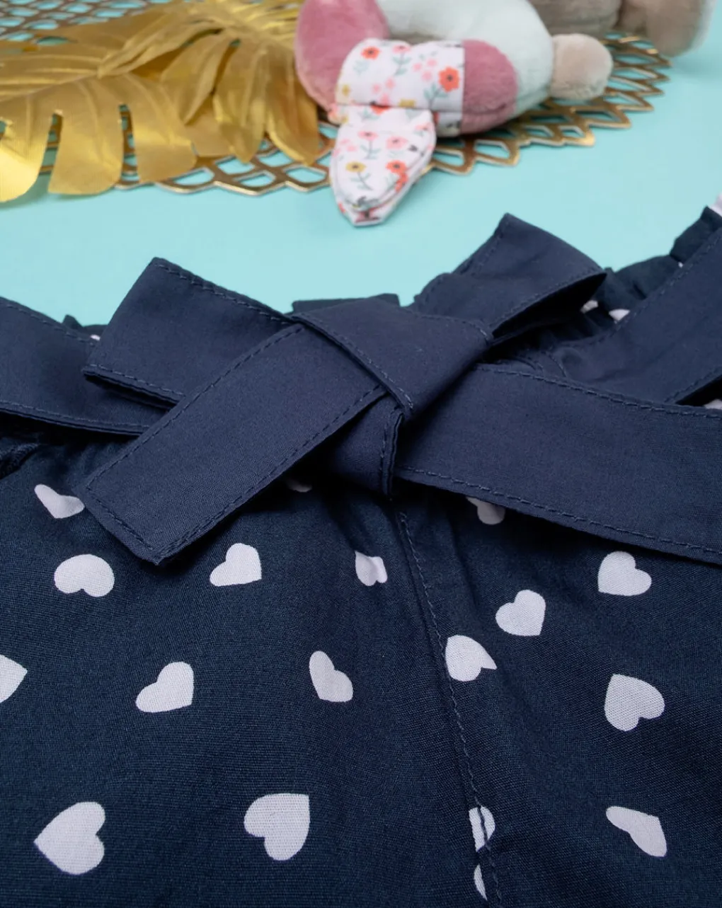 Prenatal Jeans Pantaloni E Salopette-Shorts Bimba Con Cintura Popeline Blu