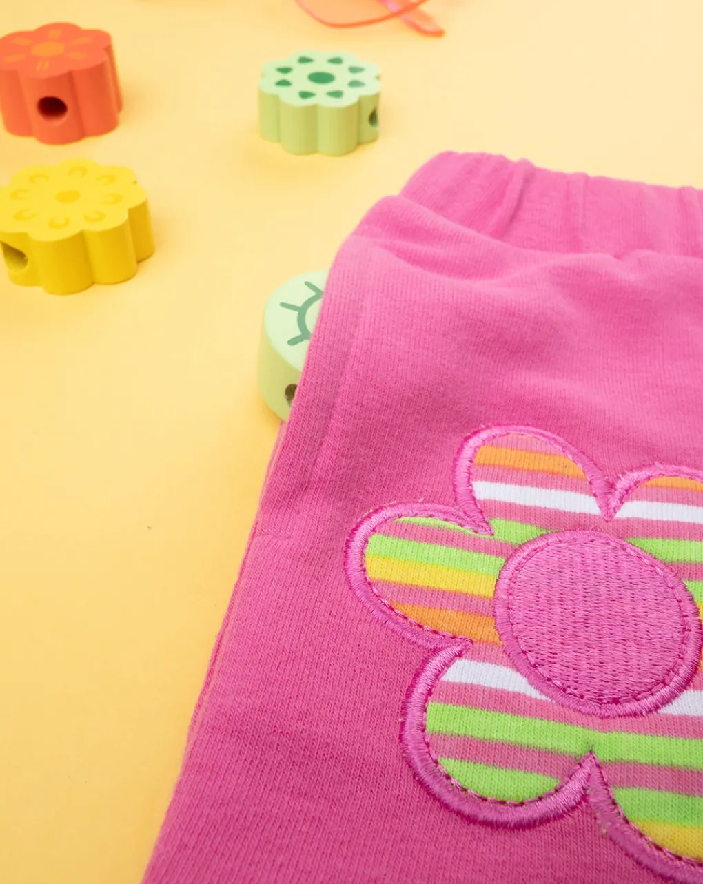 Prenatal Jeans Pantaloni E Salopette-Shorts Bimba Fucsia Patch Fiori