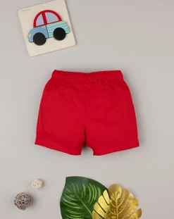 Prenatal Jeans Pantaloni E Salopette-Shorts Bimbo Basic Rosso